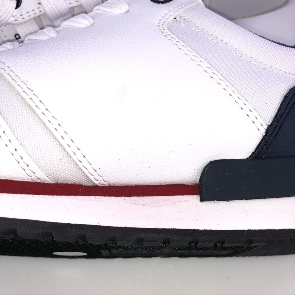 Tommy Hilfiger Mens Mainer Leather Sneakers Shoes Athletic Logo Lace Up 8M - Picture 6 of 12